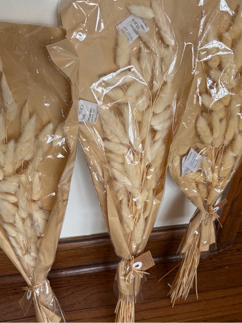 Lot of 3 (Three) Decorative Floral Stems - Bunny Grass - Home - All 3 Stems
